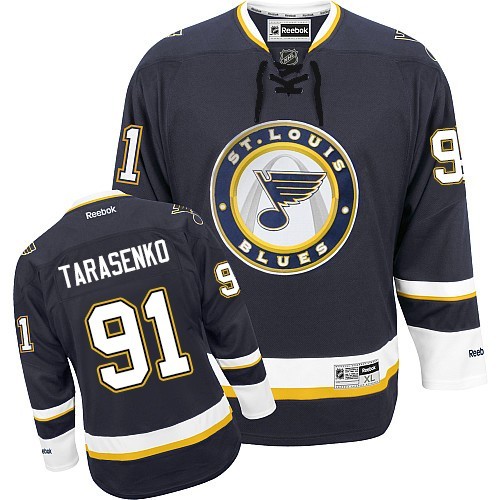 NHL Men's St. Louis Blues Vladimir Tarasenko #91 Royal Long Sleeve Player  Shirt